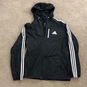 Adidas Black Soccer Windbreaker